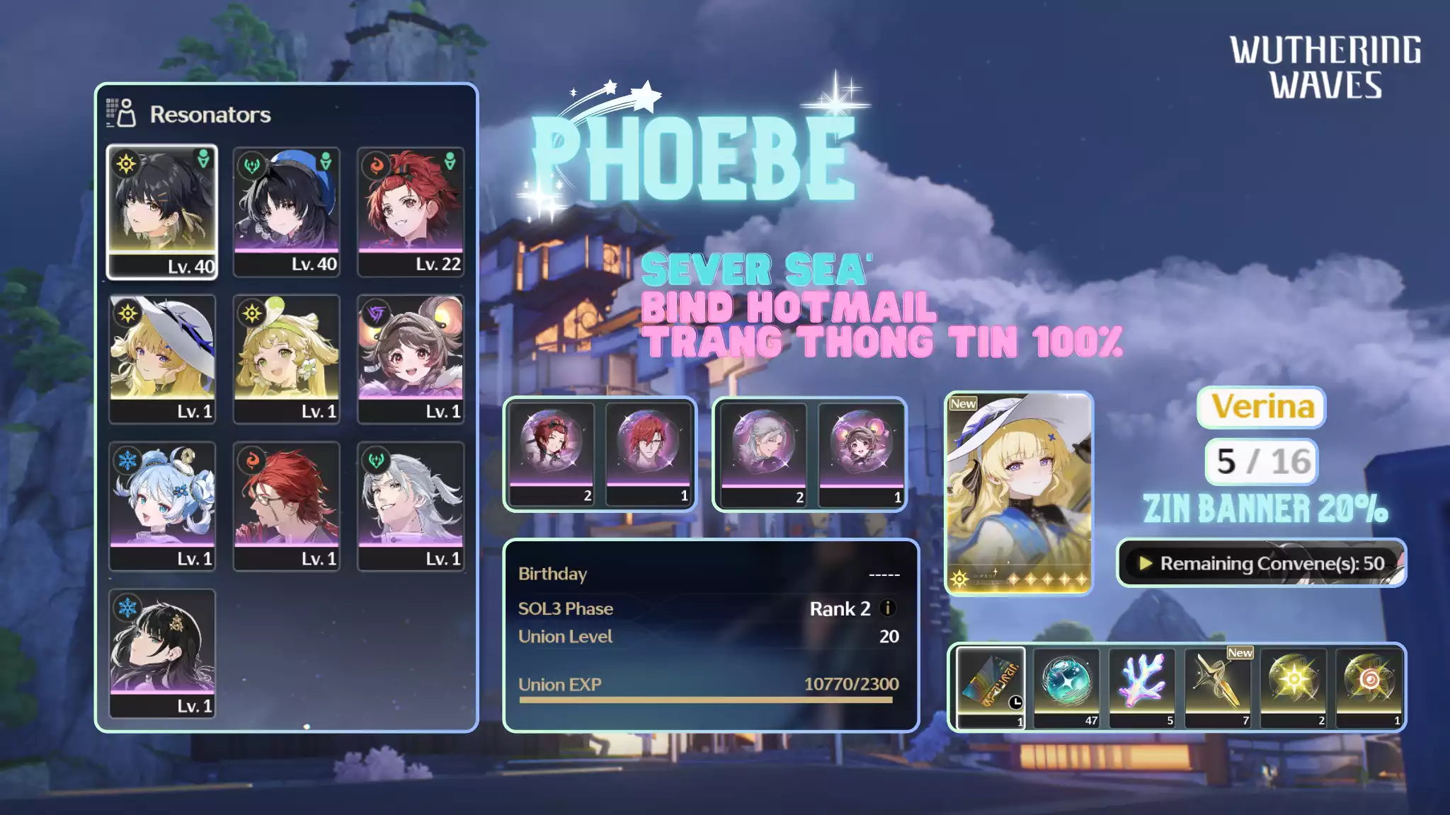 [Sea] [UL17] Phoebe đã lệch
